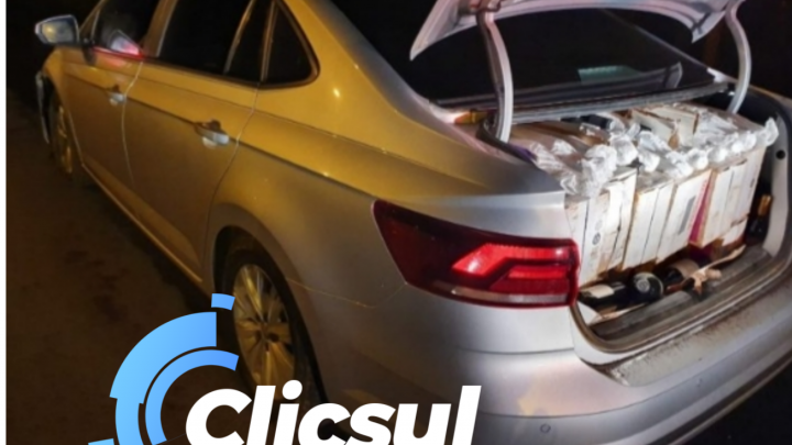 ( São Mateus do Sul ) PRF apreende 450 garrafas de vinho em carro furtado