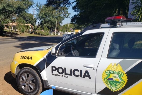 Polícia Rodoviária Estadual prende motociclista após acompanhamento no centro de São Mateus do Sul