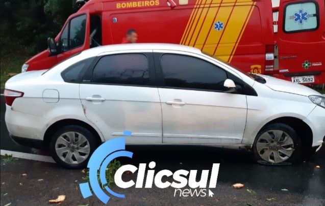 Acidente na manhã desta quarta-feira na BR 476