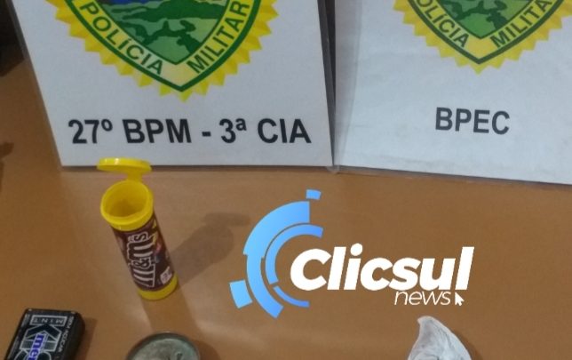 Ao atender ocorrência de Maria da Penha Polícia  encontra drogas em duas residências em São Mateus do Sul