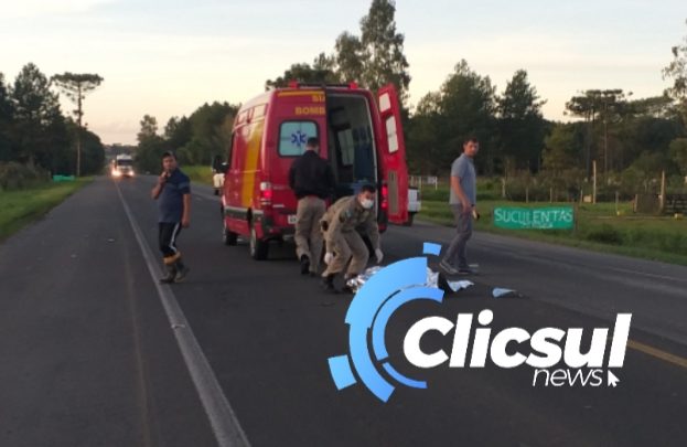 Homem morre vítima de atropelamento na Rodovia do Xisto BR 476  em São Mateus do Sul