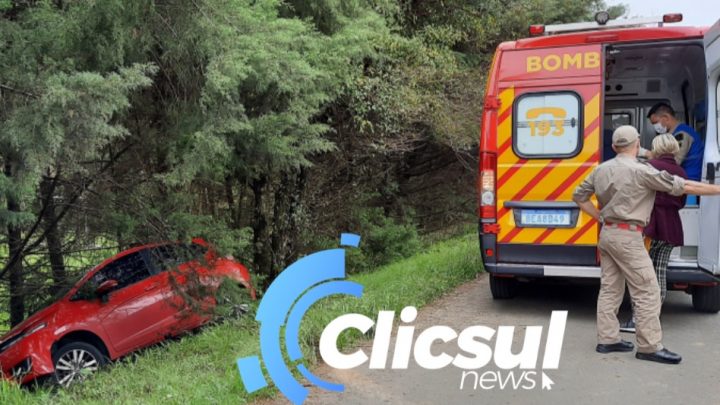 Bombeiros atendem acidente na BR 476 em São Mateus do Sul