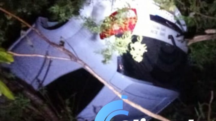 Acidente tipo saída de pista na BR 476