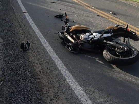 Motociclista fica ferido em acidente na BR 153 em Paulo Frontin