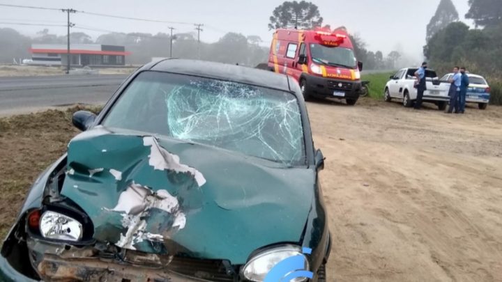 Acidente envolvendo motociclista foi registrado na BR 476