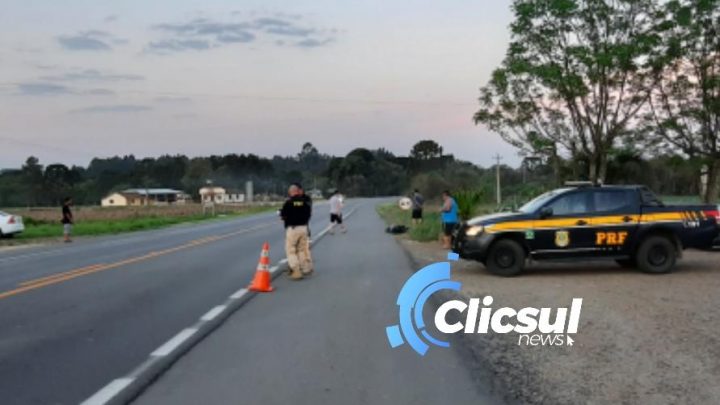 Jovem morre vítima de atropelamento na BR 476 em São Mateus do Sul