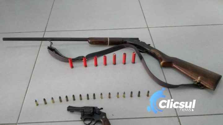 Polícia Civil e Polícia Militar de São João do Triunfo realizam ação conjunta e apreendem armas de fogo