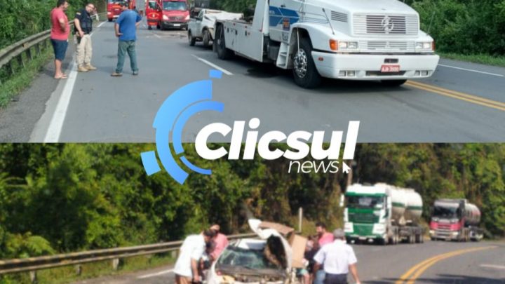 Helicóptero é acionado para socorrer vitima de acidente na BR 476