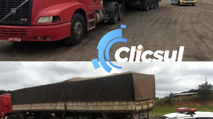 Carreta roubada em Paulo Frontin é recuperada pela PM em São Mateus do Sul