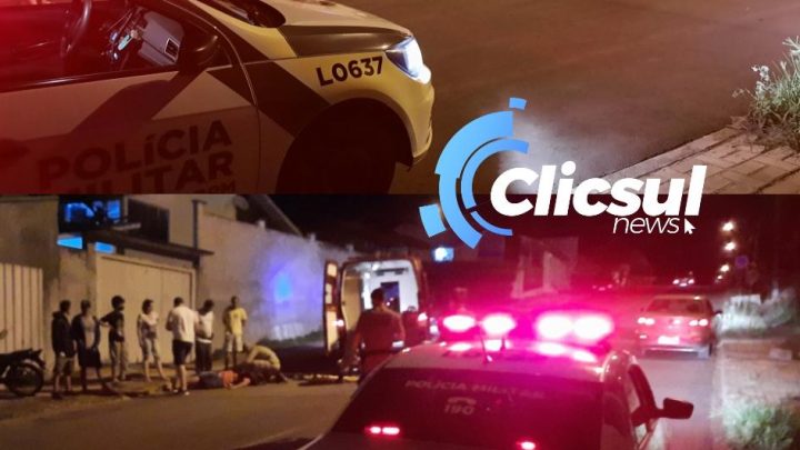 Motociclista cai após veiculo atravessar na frente e fugir sem prestar socorro em São Mateus do Sul