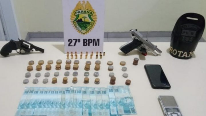 ROTAM prende rapaz em posse de drogas e armas de fogo em São Mateus do Sul