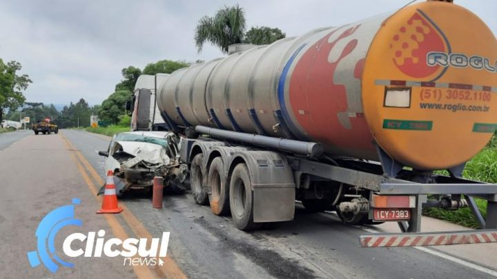 Motorista morre em grave acidente na BR 476 em Antônio Olinto