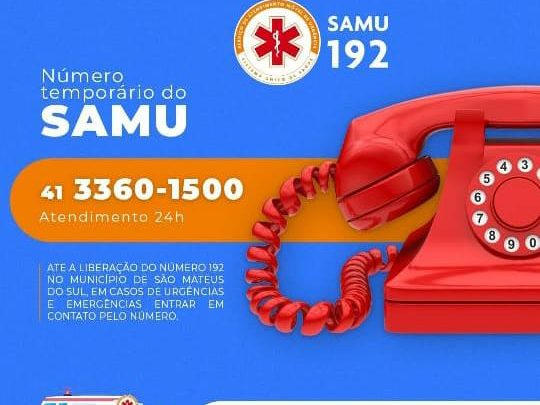 SAMU de São Mateus do Sul apresentou fila no número de emergência nesta terça-feira,  Coordenadora explica o motivo