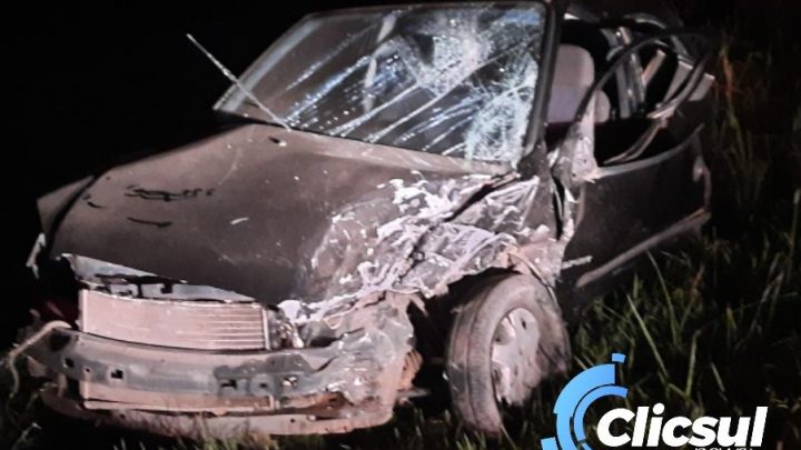 Bombeiros e PRF atendem acidente grave na BR 476