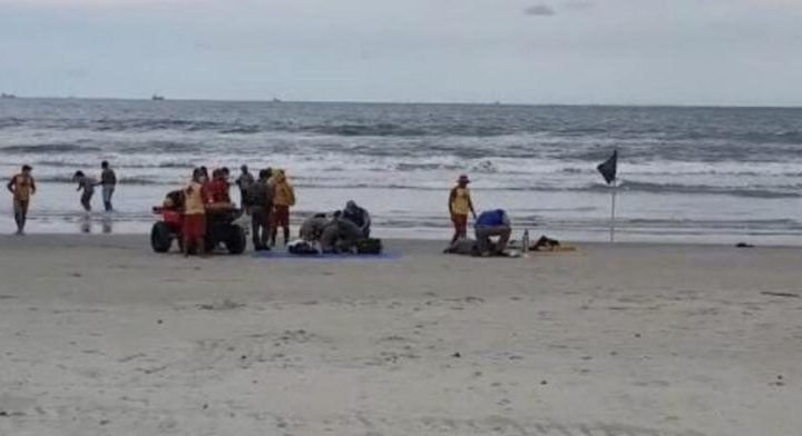 Bombeiro são-mateuense socorre pai e filha que se afogaram no litoral do Paraná