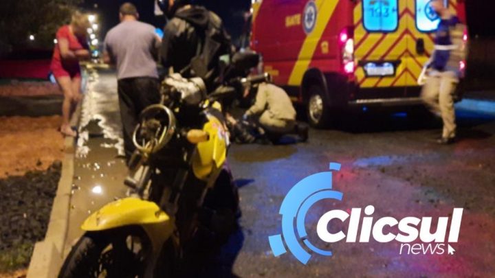 Outra vez cachorro solto derruba motoboy em São Mateus do Sul