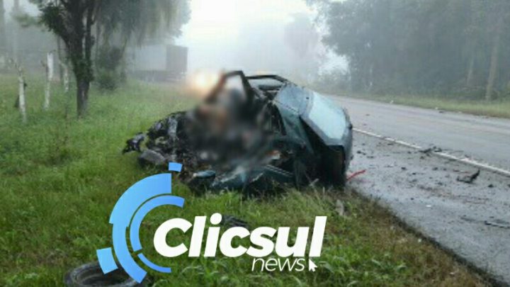 Acidente grave tira a vida de duas pessoas na BR 476 em São Mateus do Sul