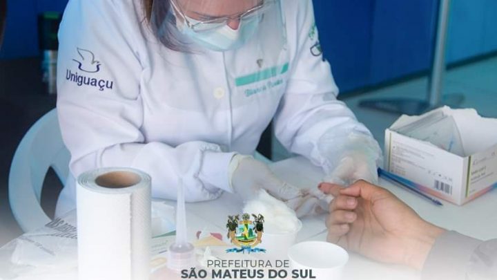 Mais de mil pessoas já fizeram o teste rápido em São Mateus do Sul