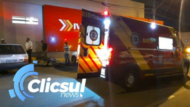 Rapaz sofre queda no centro de São Mateus do Sul