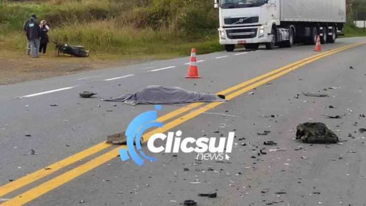 Motociclista perde a vida em acidente na BR 476