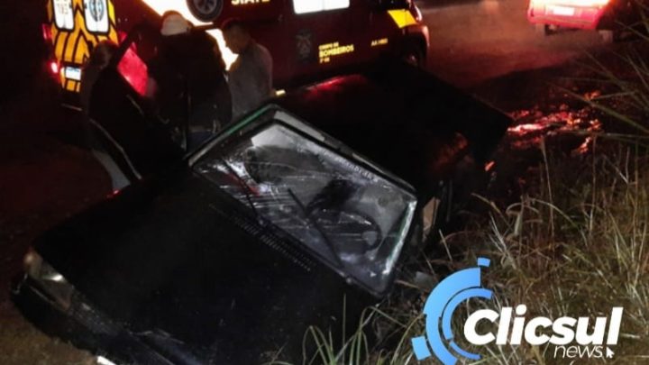 Bombeiros atendem  acidente na PR 364 em São Mateus do Sul