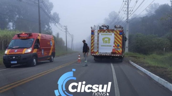 Trabalhador é vítima de atropelamento na PR 364 em São Mateus do Sul