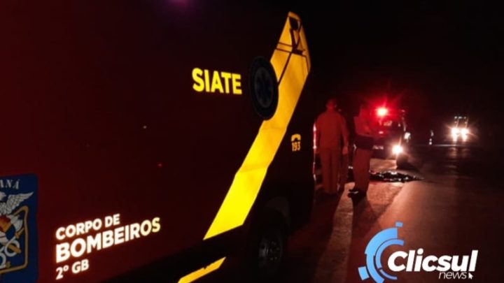 Homem morre vítima de atropelamento na BR 476 em São Mateus do Sul