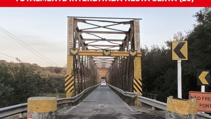 A ponte do Rio da Várzea entre Lapa e Campo Tenente será totalmente interditada