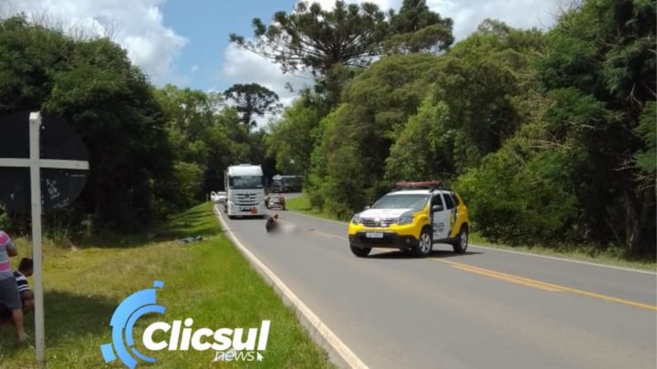 PRE e Bombeiros atendem atropelamento na PR 151