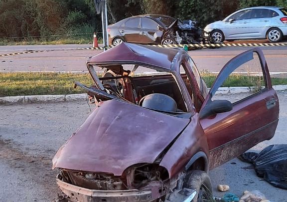 Duas pessoas morrem em acidente na BR 476 nesta sexta-feira véspera de Natal