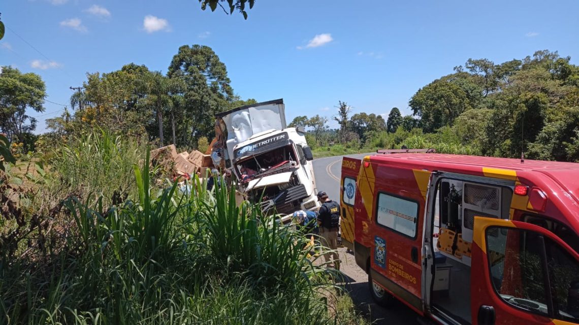 Acidente agora na BR 476 é atendido por equipes de socorro