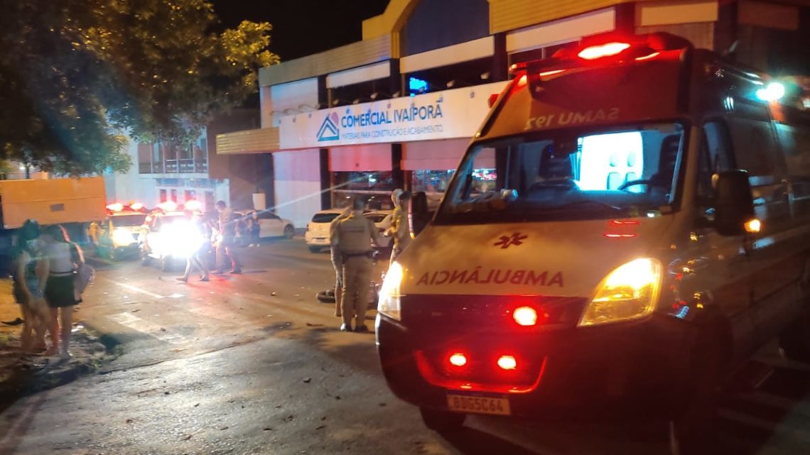 Jovem de 16 anos fica gravemente ferido em acidente no centro de São Mateus do Sul