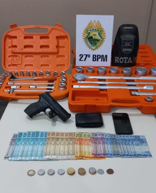 Assaltantes de mercado em São Mateus do Sul são presos em uma ação de policial