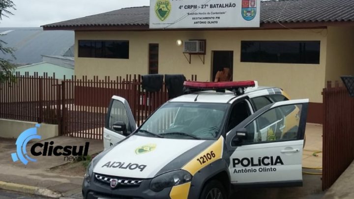 Polícia Militar de Antônio Olinto prende rapaz com mandado de prisão em aberto