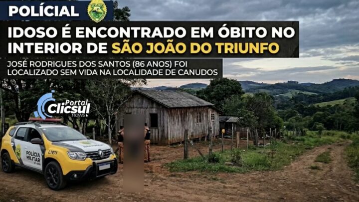 Idoso é encontrado em óbito no interior de São João do Triunfo