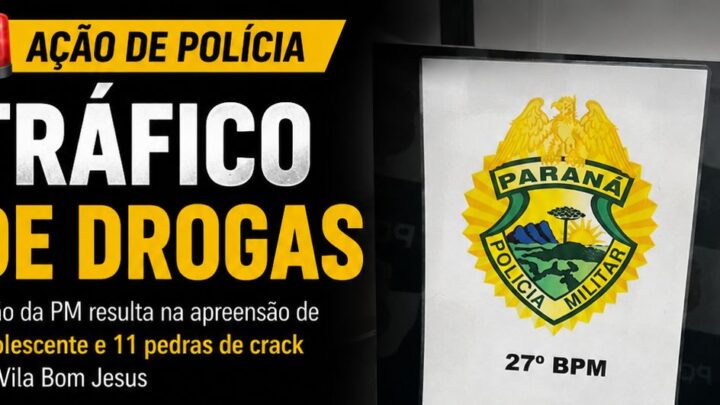 Adolescente é apreendido com pedras de crack em São Mateus do Sul